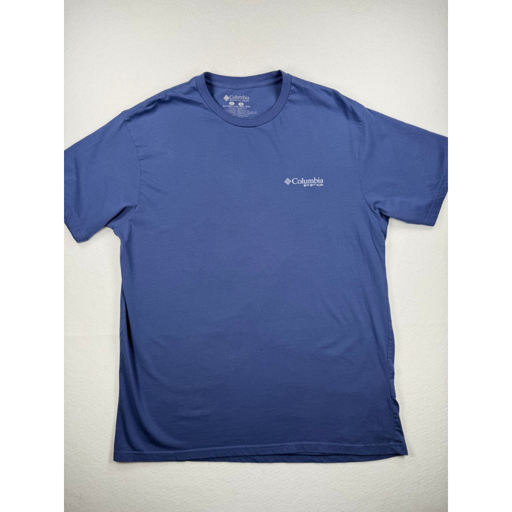 Columbia PFG Men’s Large Blue Graphic Fishing T-Shirt